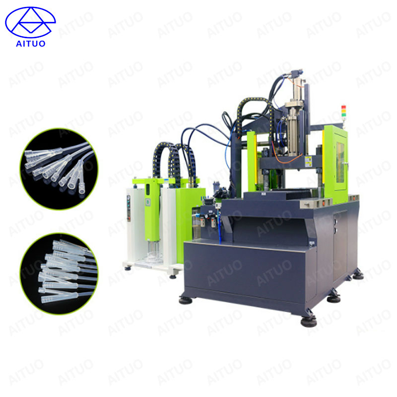 Silicone catheter vertical LSR injection molding machine