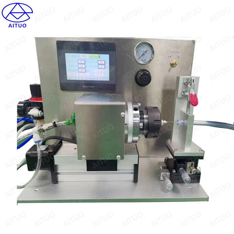 Catheter rotary gluing machine